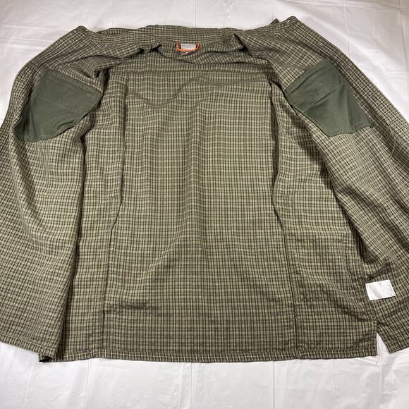 Nike ACG Shirt Mens XL Short Sleeve Plaid green Button - Picture 3 of 12